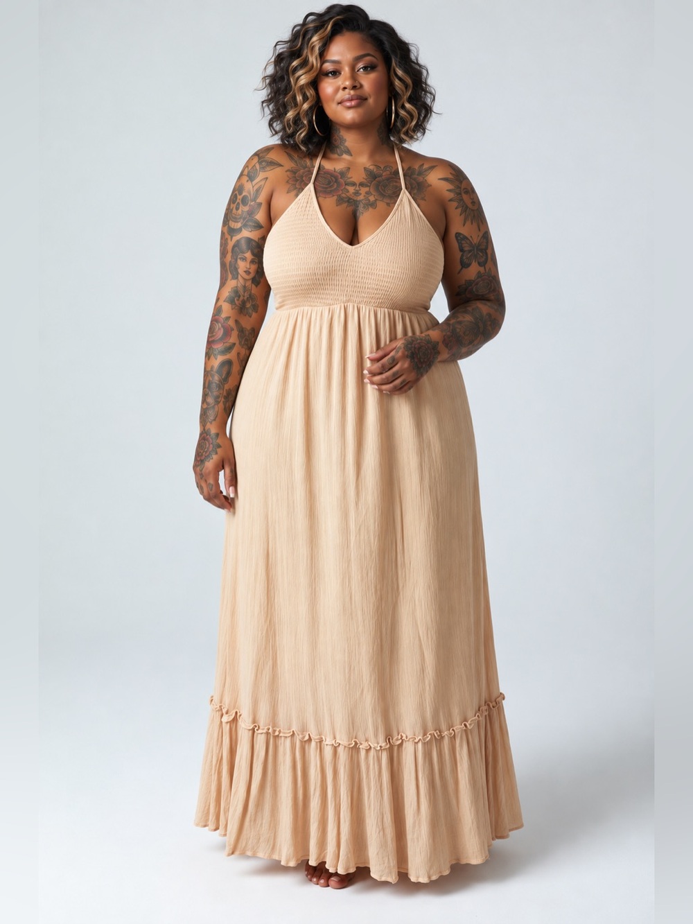 Madden Girl Summer Dress with Ruffled Bottom